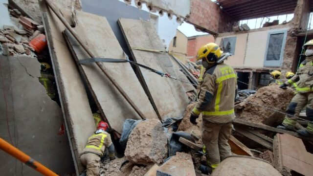 Esfondrament d'una casa a Vilanova de Bellpuig