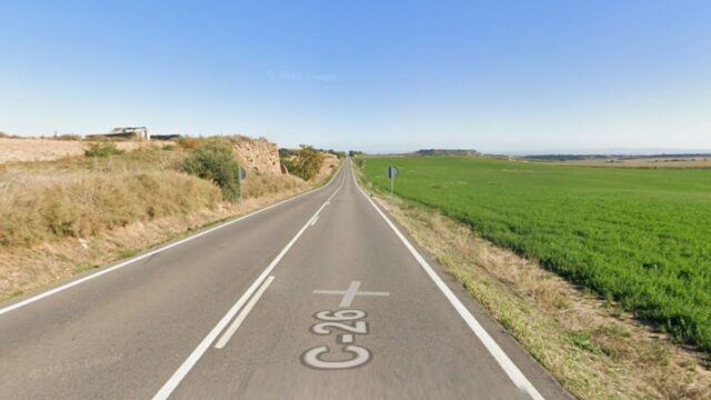 Imatge de la C-26, per Artesa de Segre (lloc de la col·lisió)