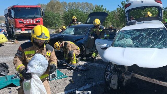 Imatge de l'accident a Sidamon (Bombers)
