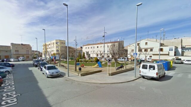 Imatge de la plaça Sant Jaume (Mollerussa)