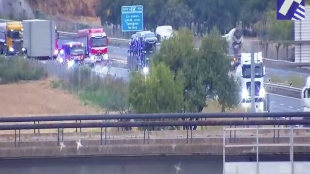 Imatge de l'A-2 al seu pas per Bell-lloc d'Urgell (Trànsit)